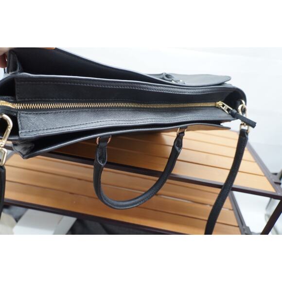 Tory Burch Black Saffiano Robinson Handbag Crossbody - Picture 11 of 13